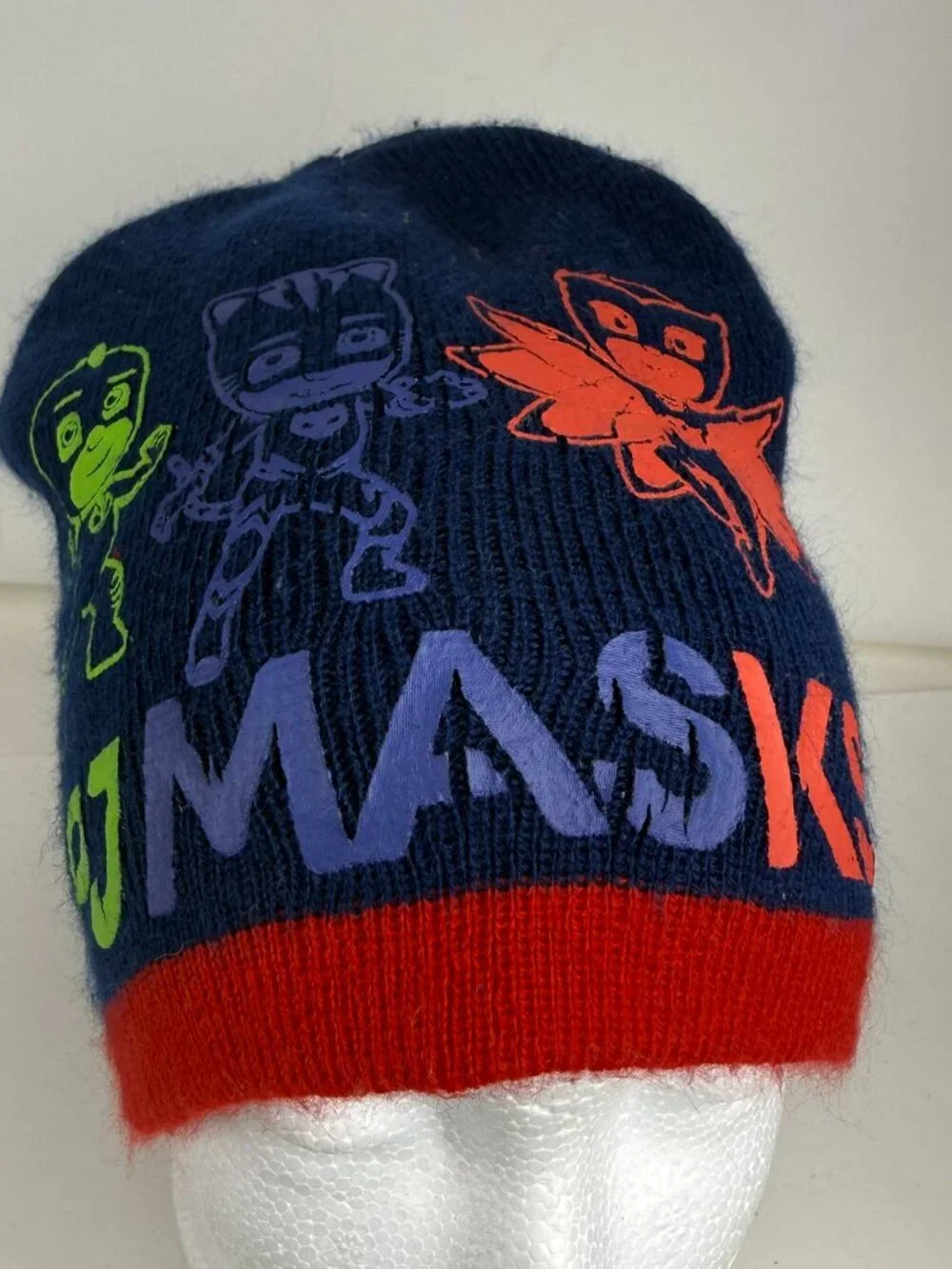 PJ Masks Kids Winter Beanie Knit Cap Blue Red Boys Hat